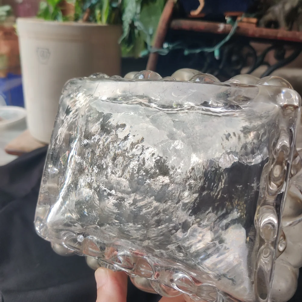 MCM Bubble Art Glass Vase 12